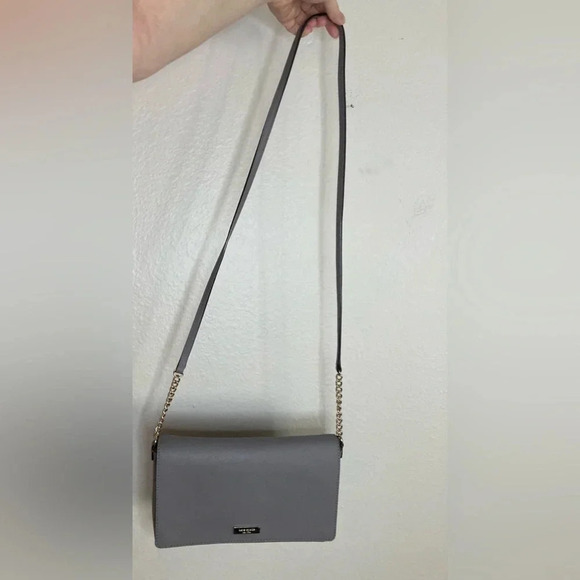 NWOT Kate Spade Cameron Saffiano Leather Gray Crossbody - Picture 4 of 12